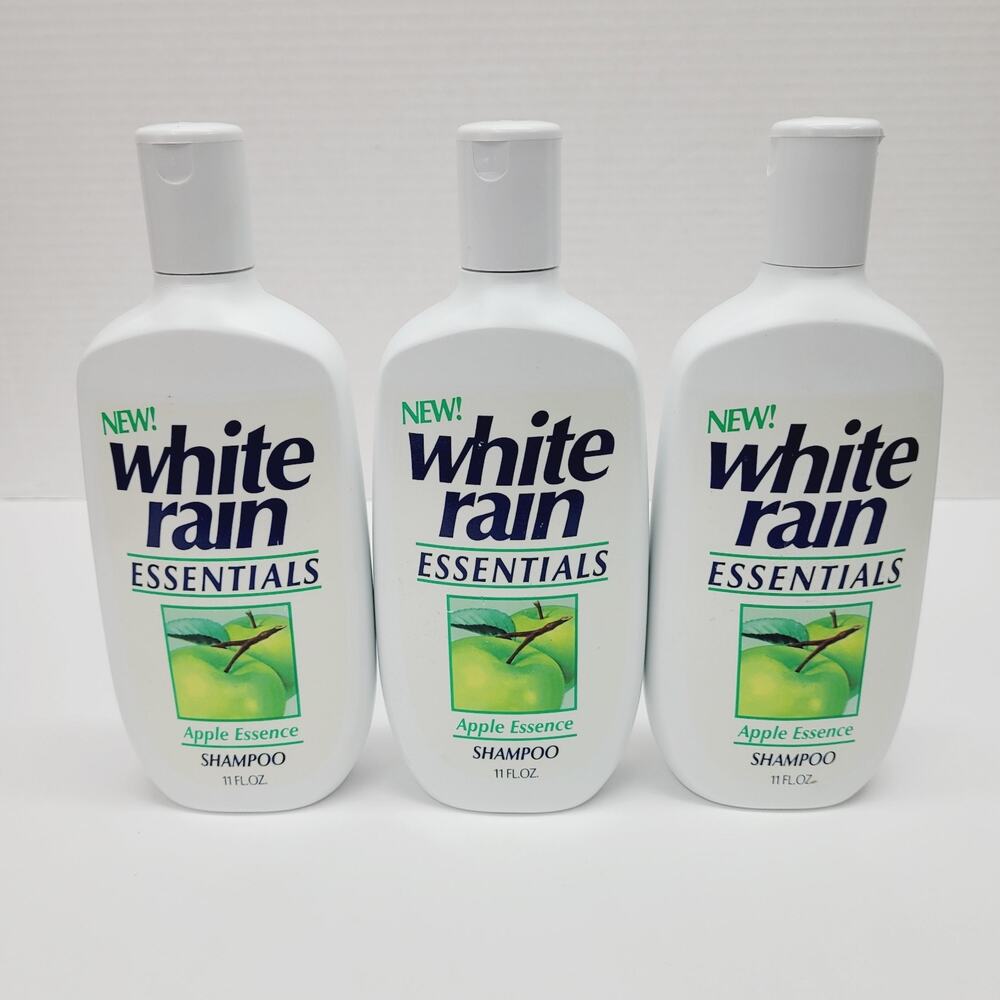 White Rain Essentials Collections Shampoo 1992 Apple Essence 11 Oz Lot Of 3 NOS